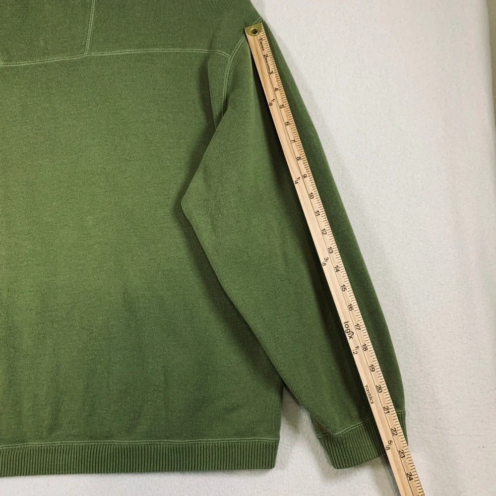Tommy Bahama Men's 1/4 Zip Pullover‎ Reversible Sweatshirt Green Gray Size L